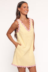 Calliope Mini Dress - Yellow Pink