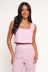 Devlin Cotton Top - Pink Gingham