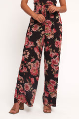 Estie Pants - Black Floral