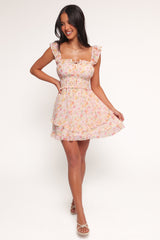 Iliana Mini Dress - Pink Floral