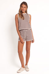 Ilona Knit Set - Brown/Cream