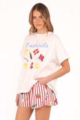 Krystal Short Set - Red Stripe