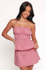 Luna Skirt Set - Red Gingham