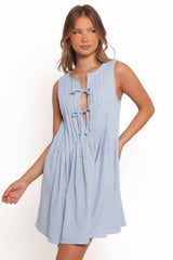 Madeline Mini Dress - Blue