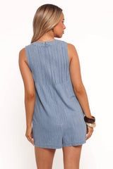 Marilla Romper - Light Denim