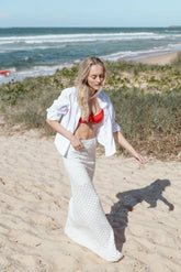 Meera Midi Skirt - White