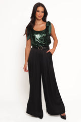 Miah Sequin Top - Emerald