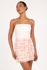 Mirha Mini Skirt - Sunset Check