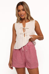 Libby Shorts - Red Gingham