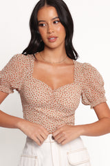 Noel Top - Beige/Multi