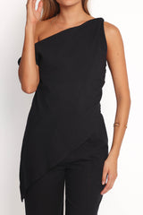 Rhoades Off Shoulder Pant Set - Black