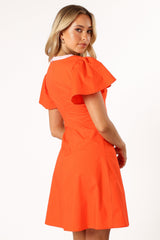Lyle Mini Dress - Orange/Pink