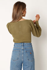 Madalyn Knit Sweater - Olive