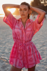 Ilios Romper - Pink Print