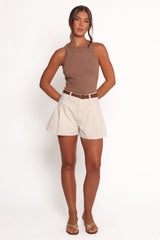 Ecita Pleated Shorts - Ecru