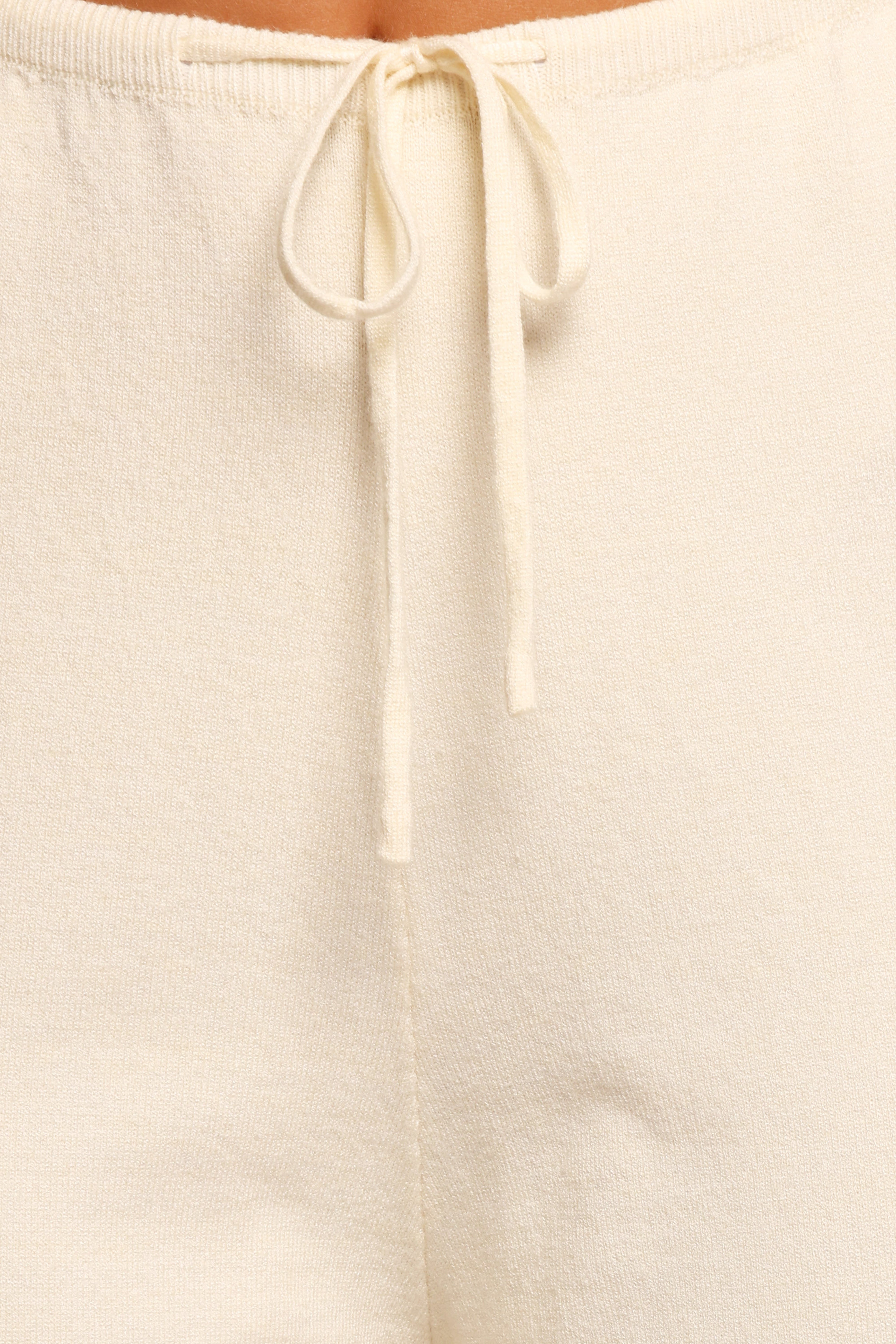 Ash Knitted Pants - White