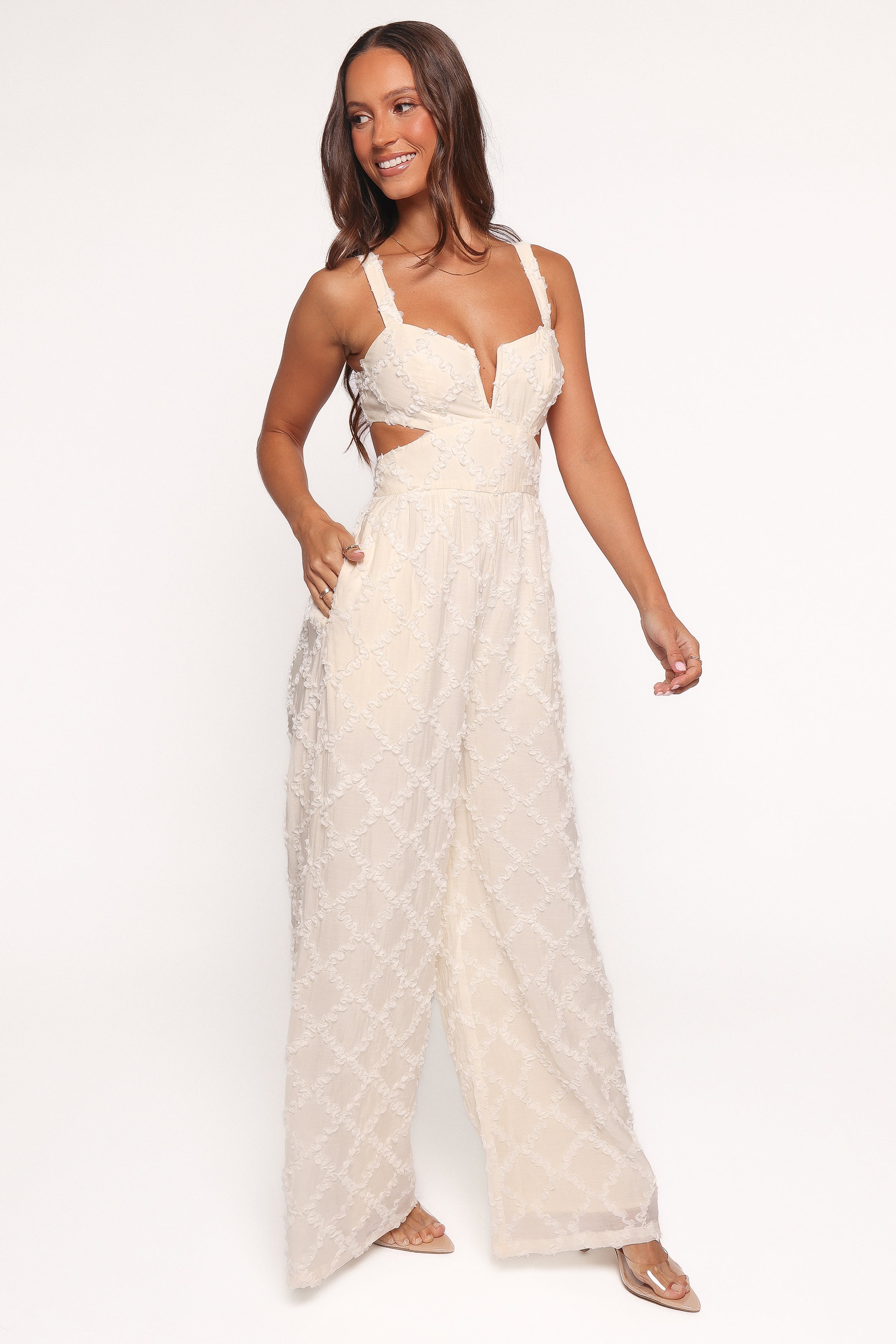 Avella Cutout Jumpsuit - White