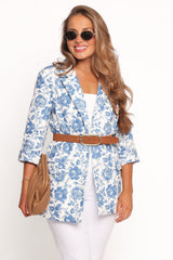 Billie Blazer - White/Blue