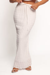 Charlotte Textured Maxi Skirt - White