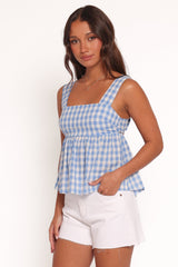 Chatham Top - Blue Gingham