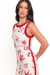 Fiori Maxi Dress - Red