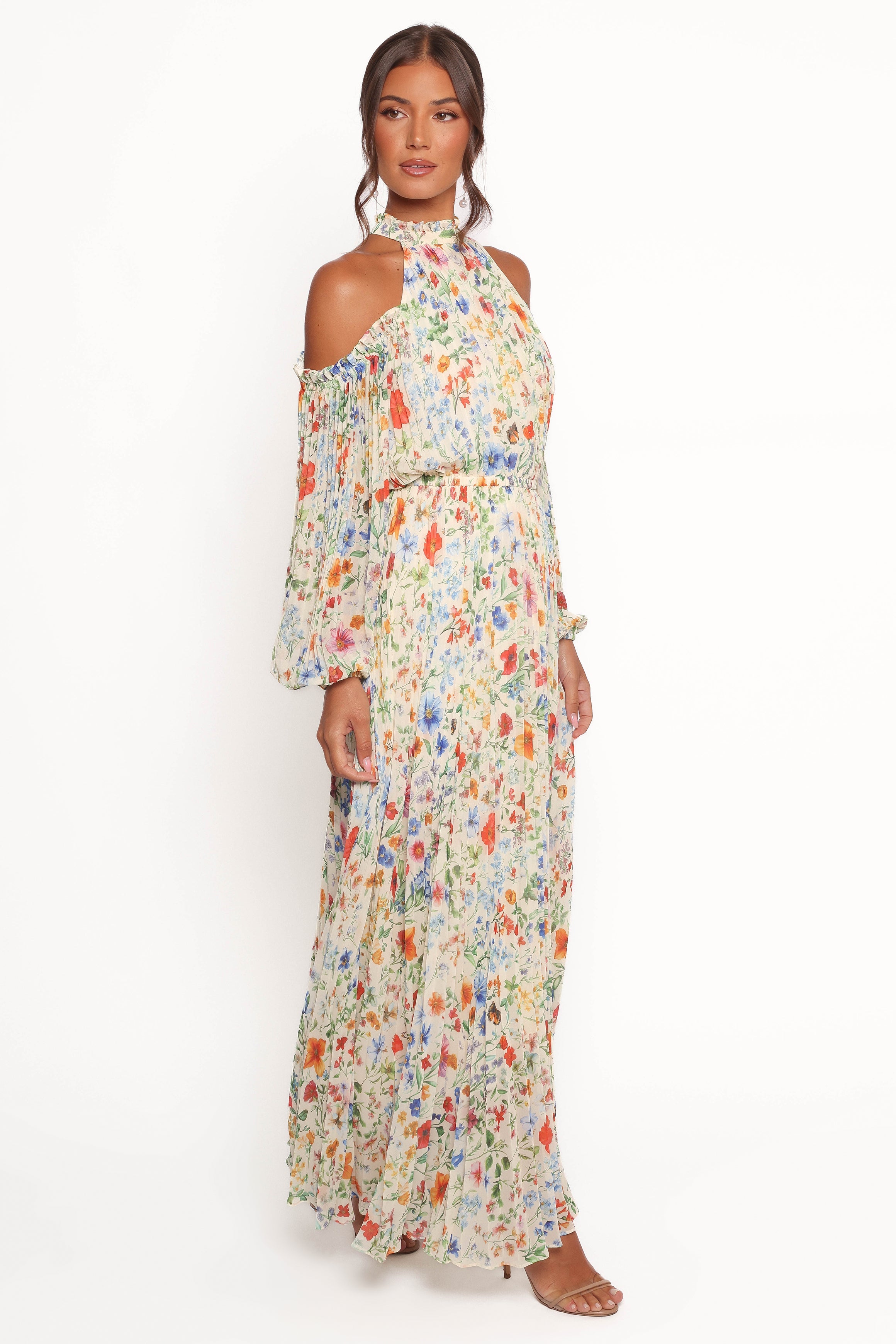 Hilary Pleated Maxi Dress - Garden Floral