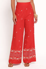 Ilara Pant - Red Floral