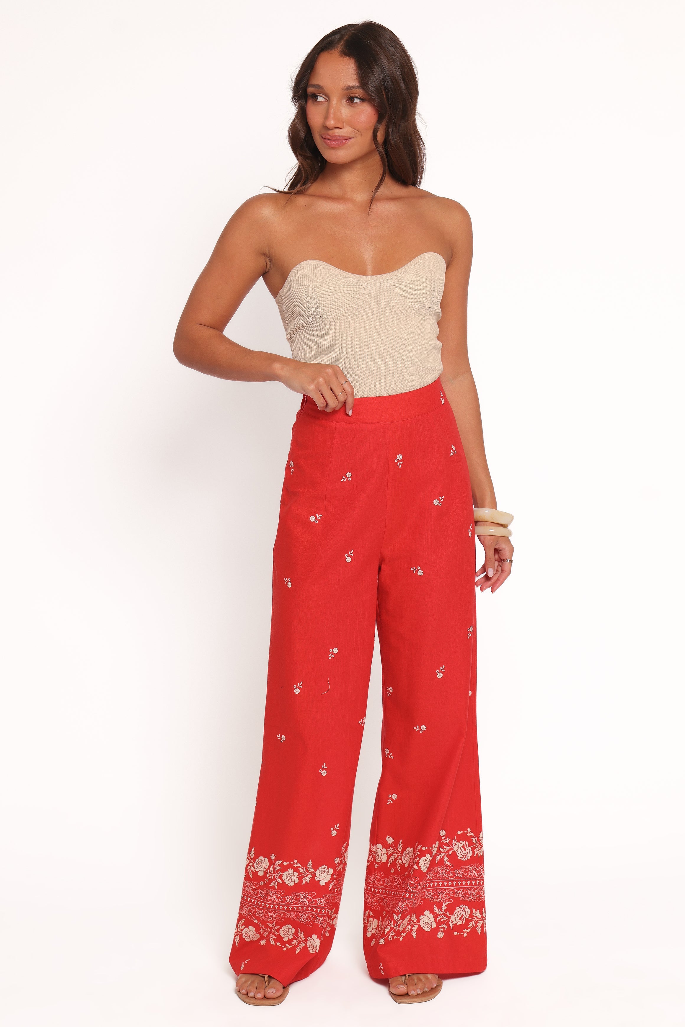 Ilara Pant - Red Floral