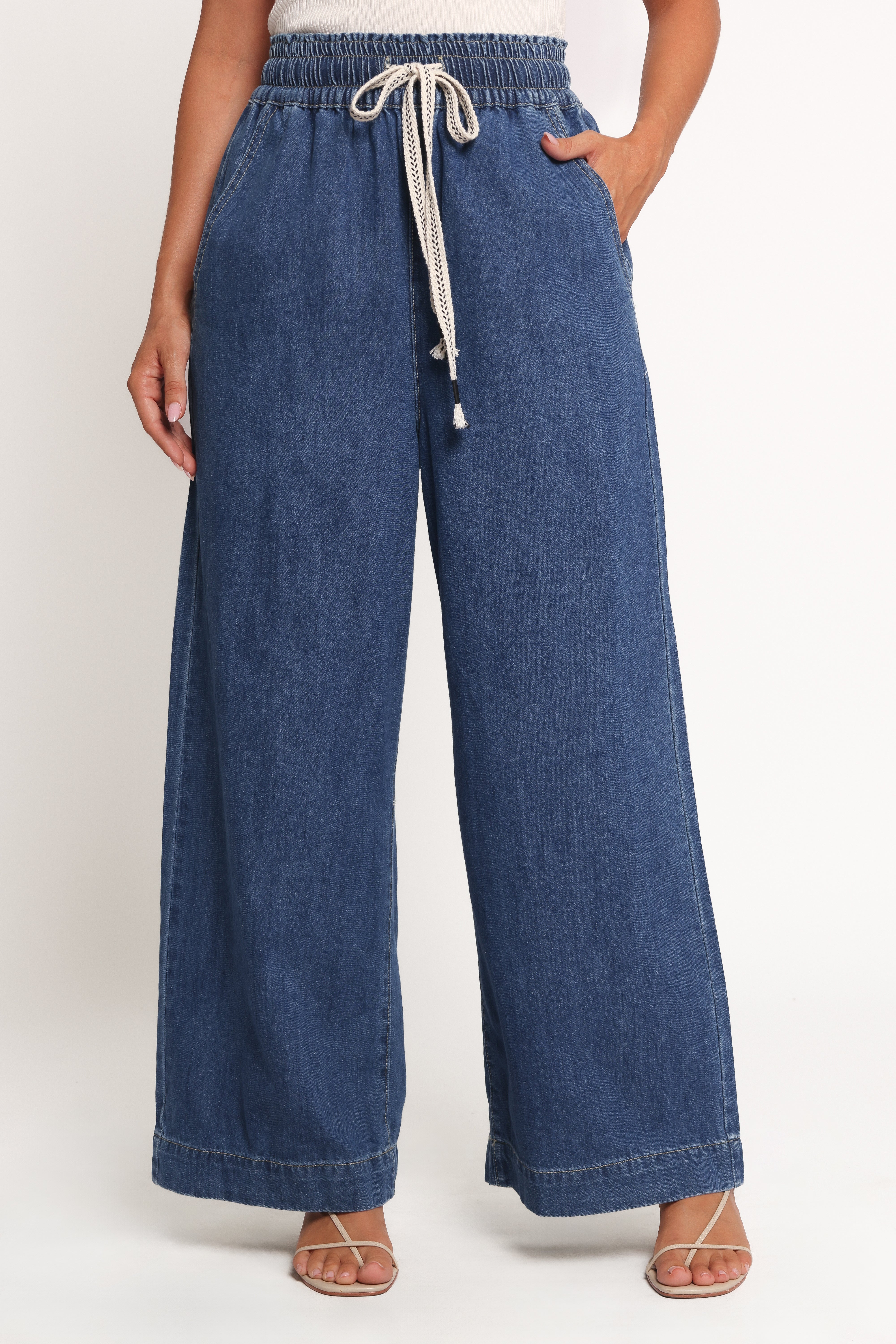 Jenni Wide Leg Pant - Denim