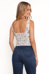 Jia Top - Ivory Floral