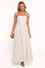 Kayt Strapless Dress - Floral