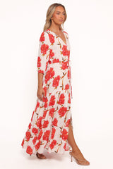 Kelda Dress - Red Floral