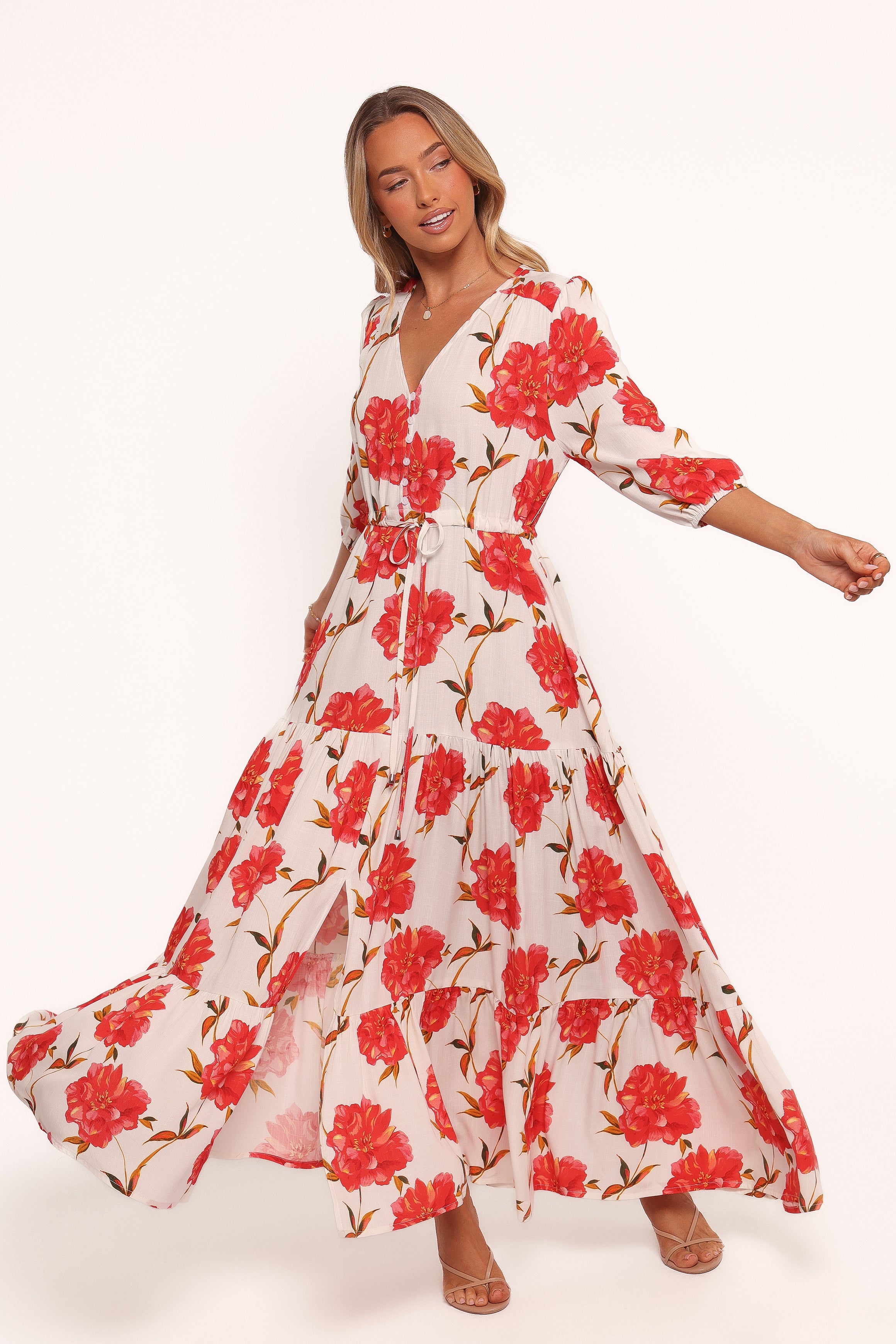 Kelda Dress - Red Floral