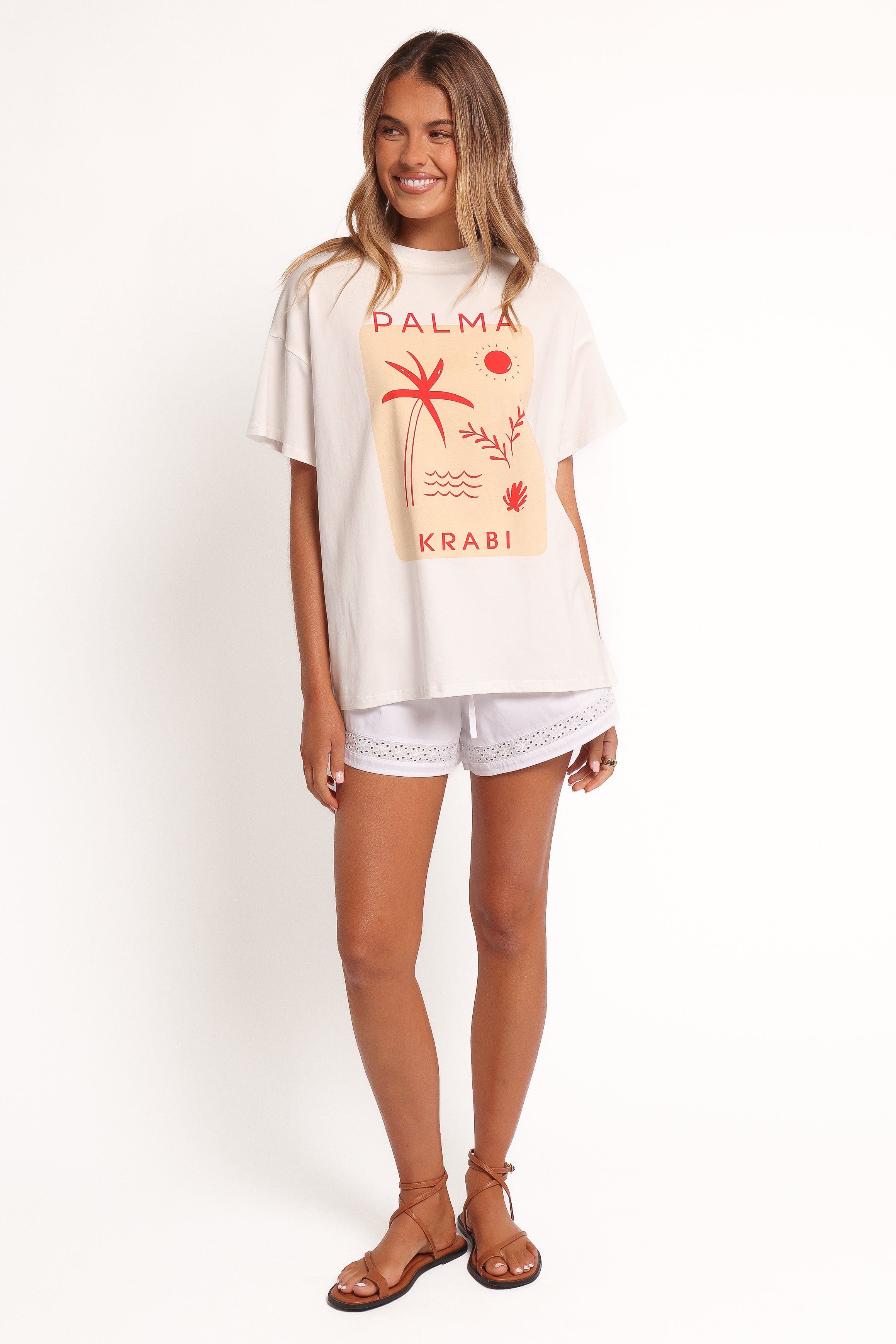 Krabi Beach Graphic Tee - White