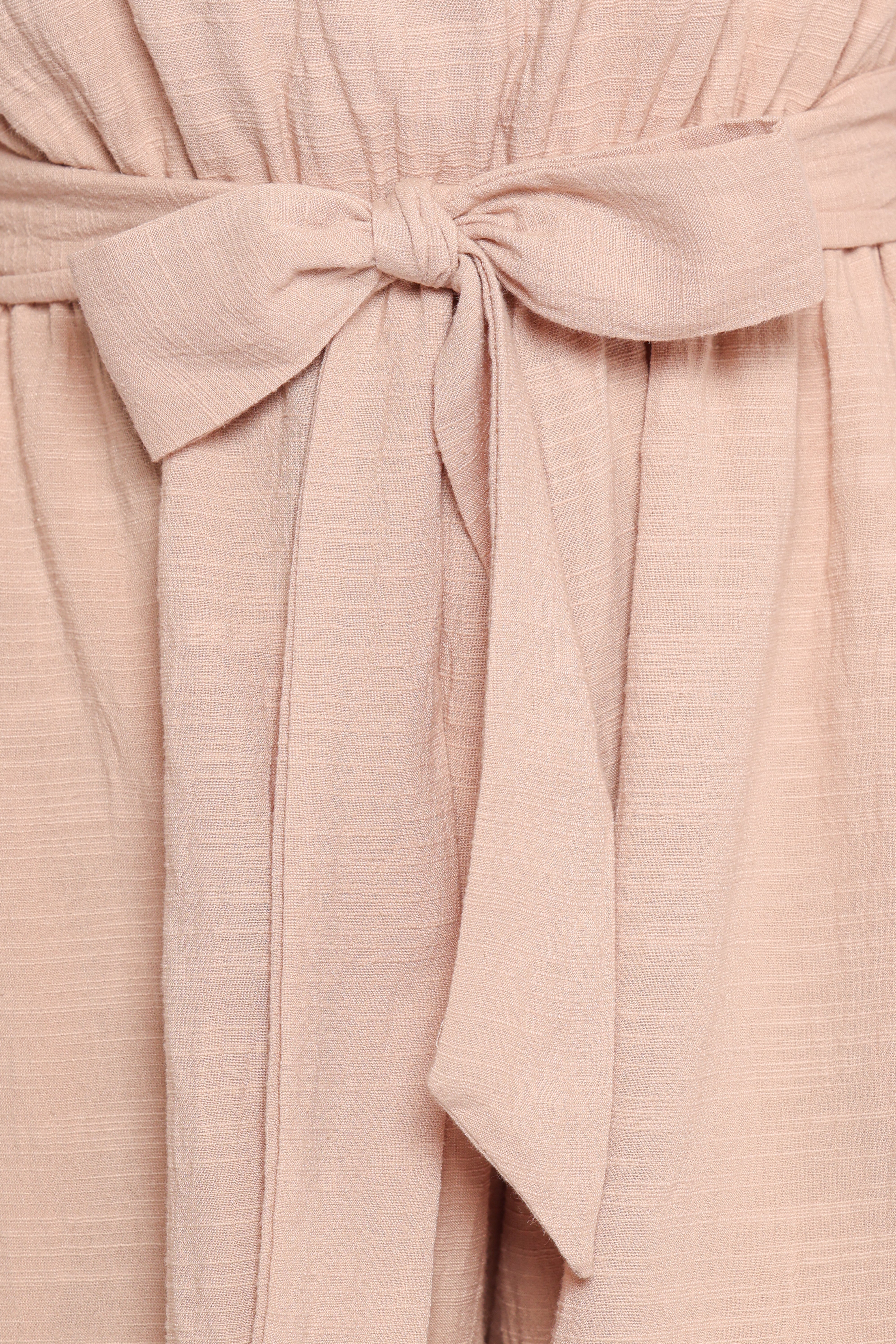 Levana One Shoulder Romper -  Beige