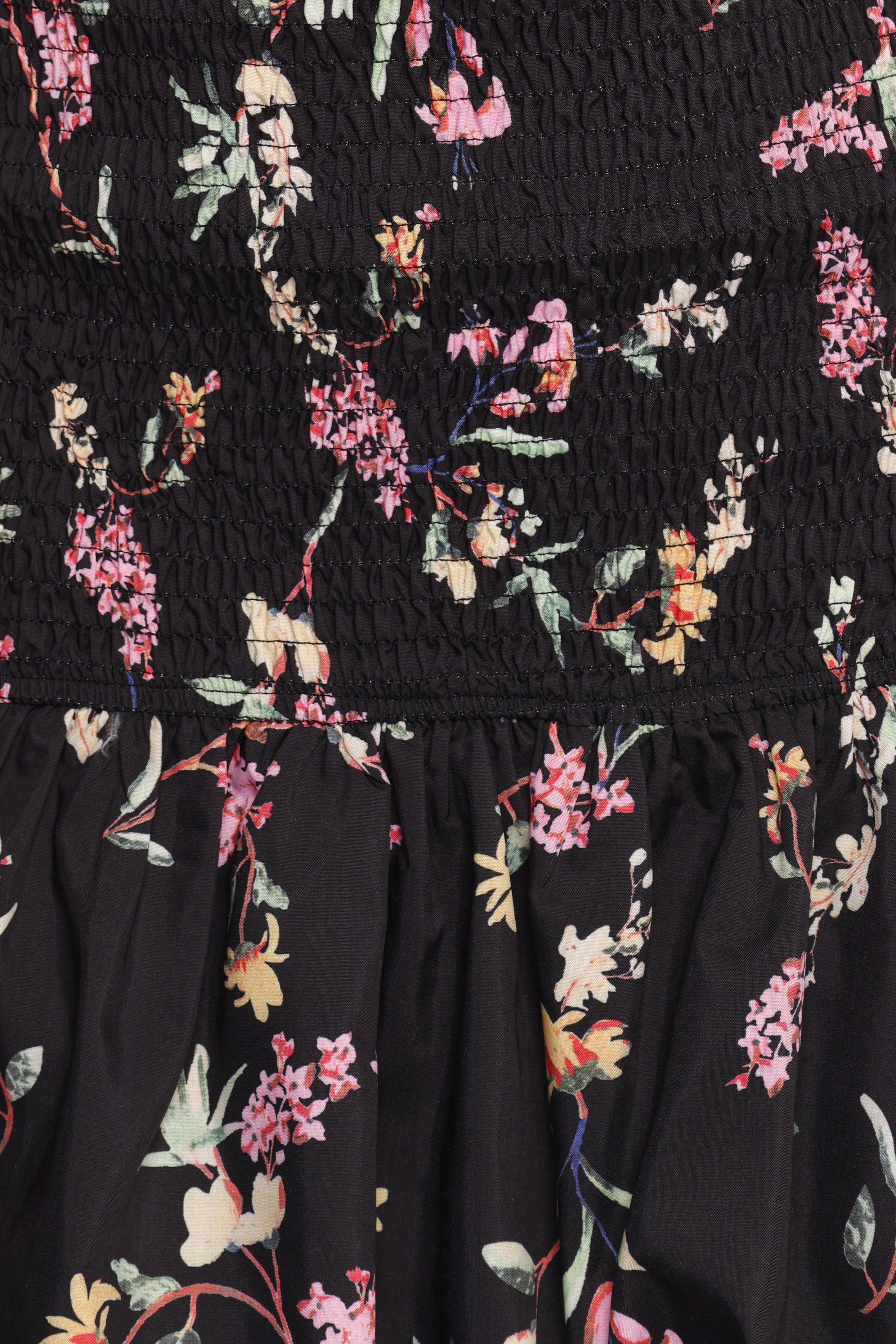 Lewis Mini Dress - Black Floral