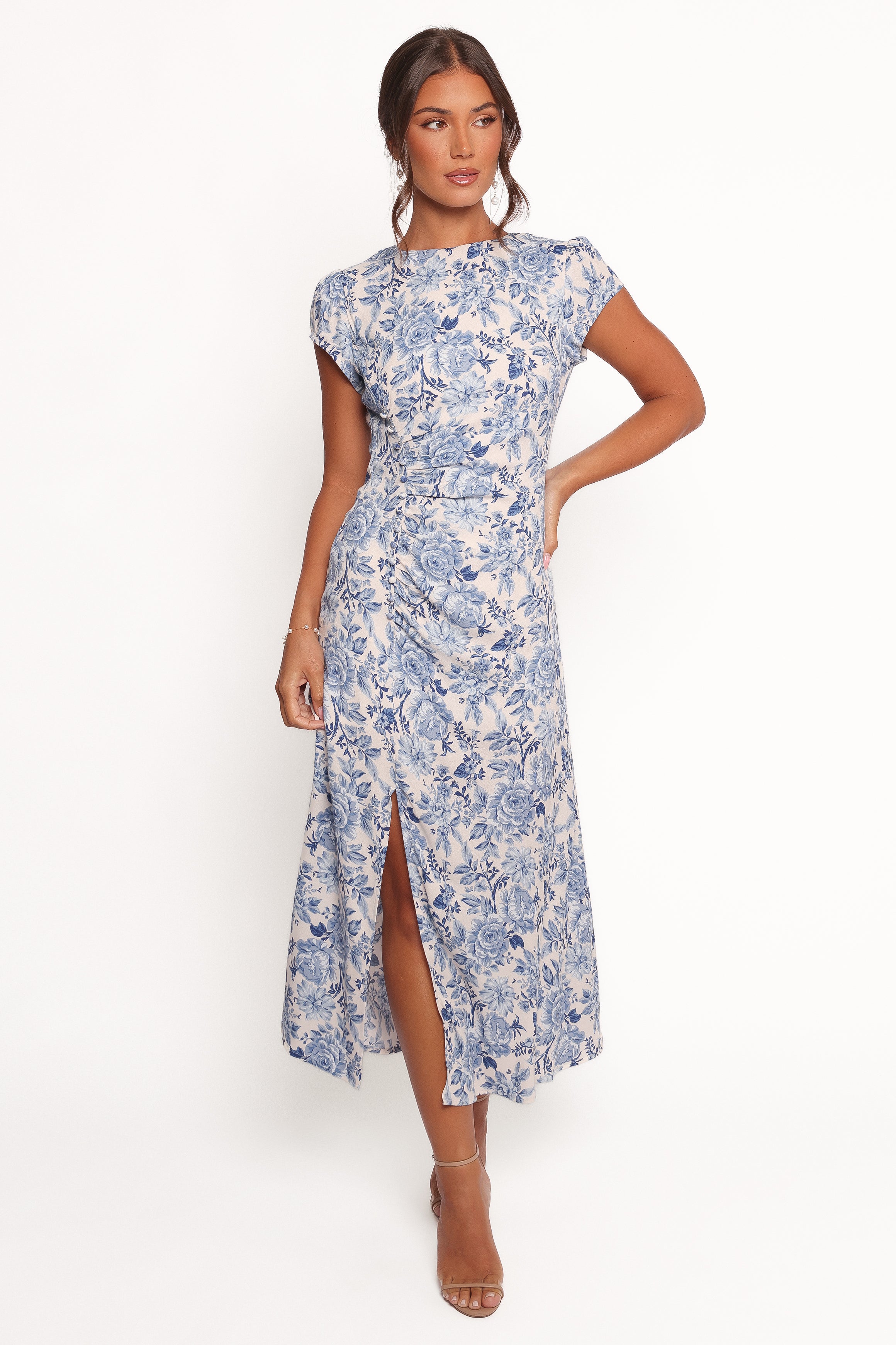 Lisbeth Midi Dress - Blue Floral