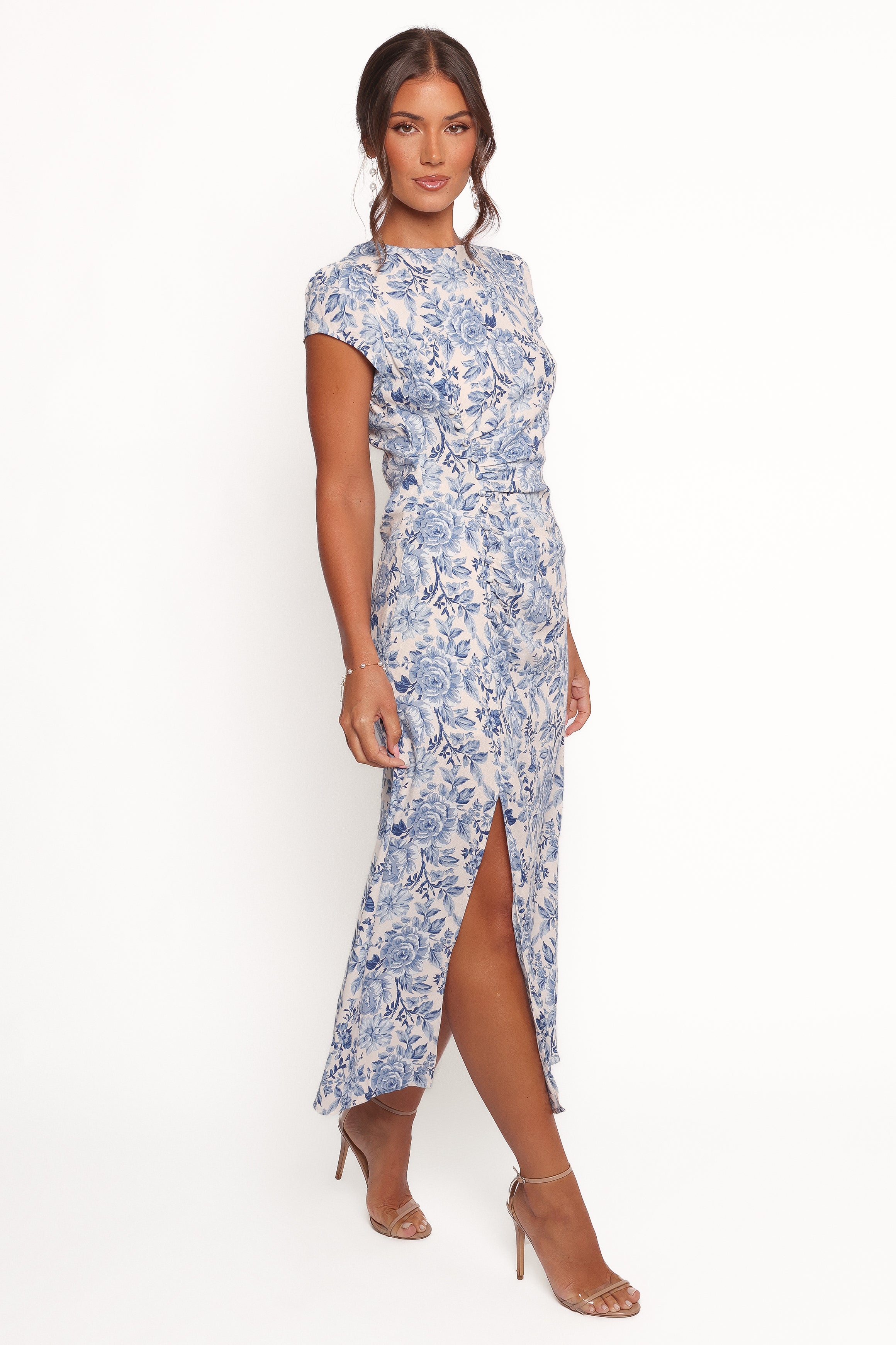 Lisbeth Midi Dress - Blue Floral