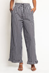 Marina Pant - Black Gingham