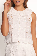 Nimi Eyelet Short Set - White