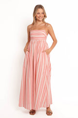 Odessa Maxi Dress - Pink Stripe