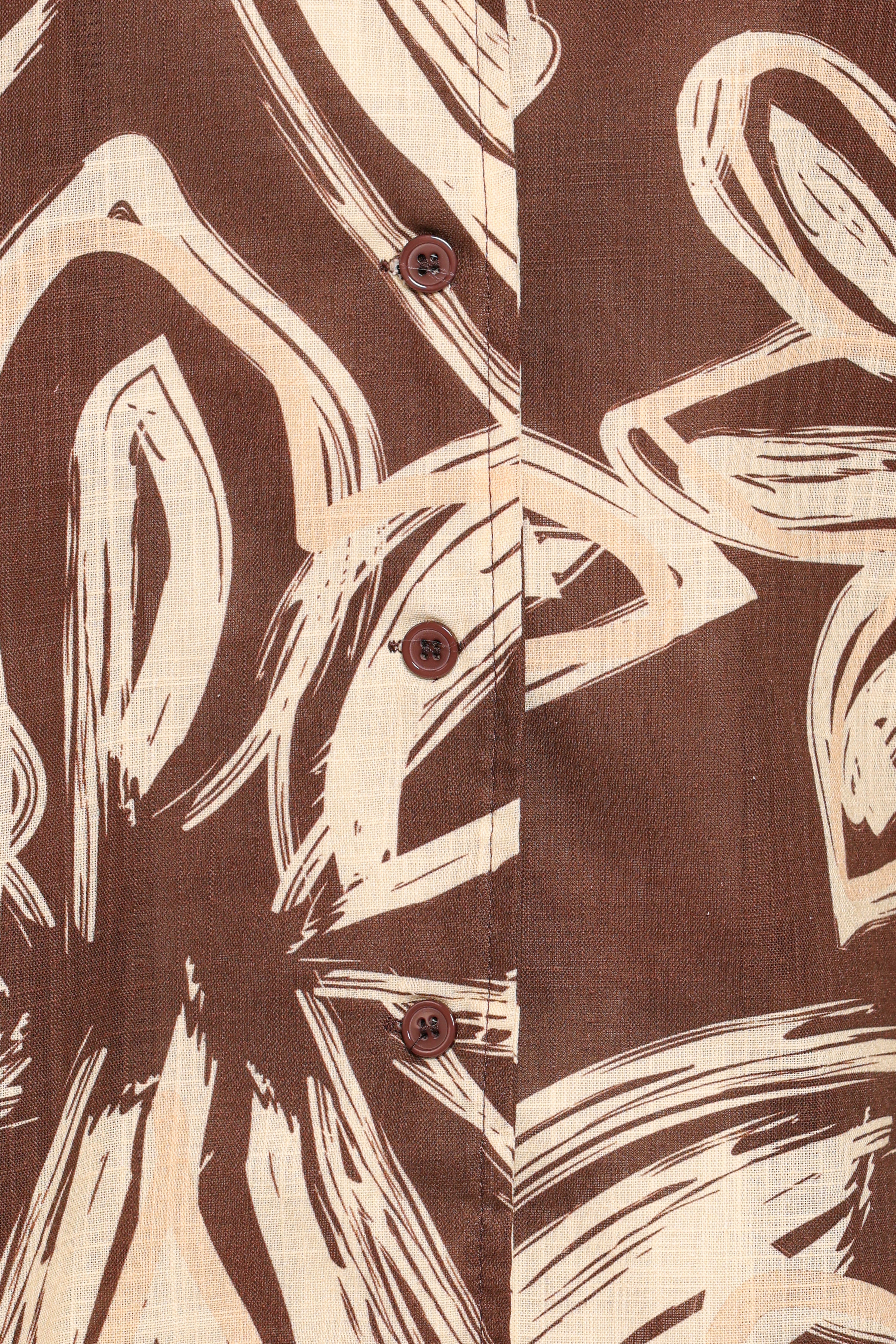 Pacifica Button Up Shirt - Chocolate Floral