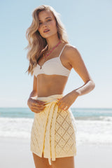 Palma Knit Mini Skirt - Butter Yellow