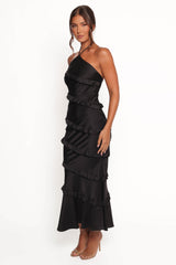 Roxanne Halterneck Maxi Dress - Black