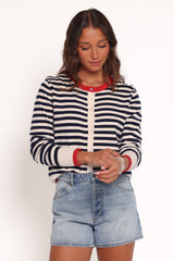 Scout Stripe Cardigan - Blue Stripe