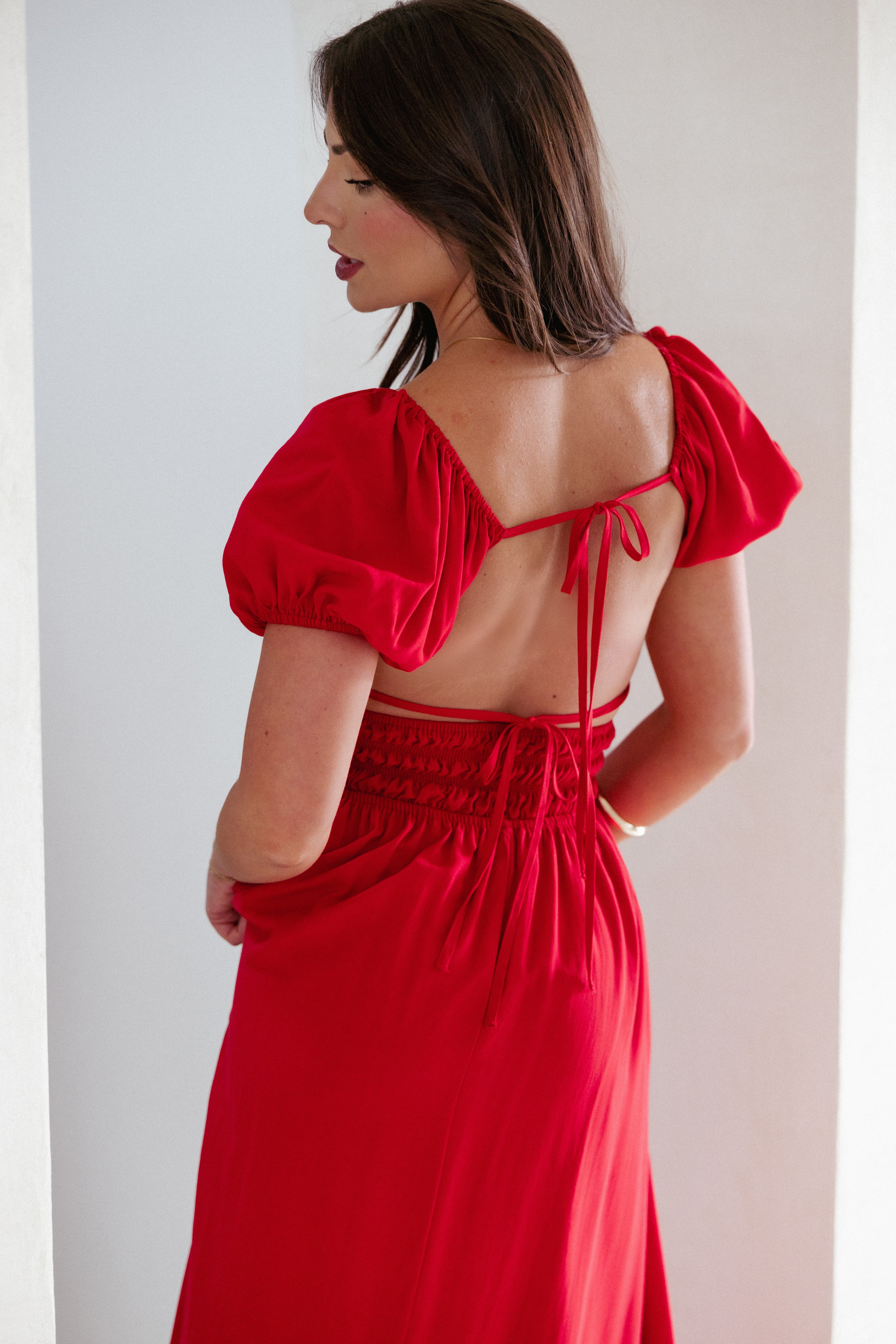 Theodora Maxi Dress - Red