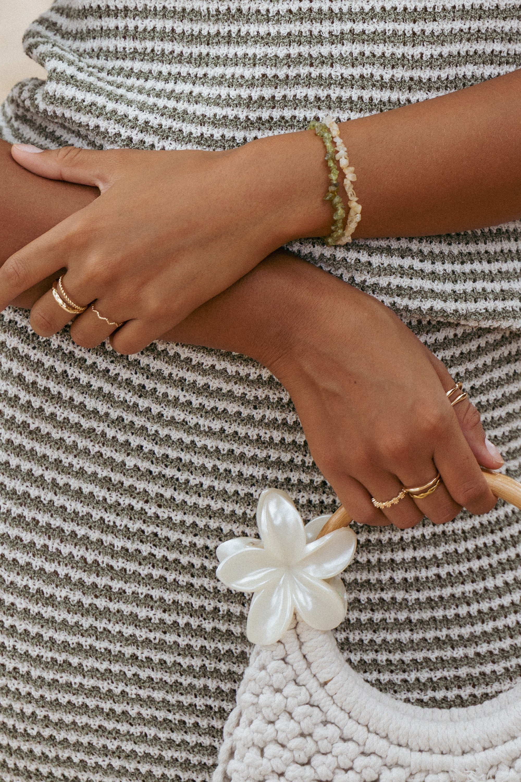 Tiarne Hair Clip - White