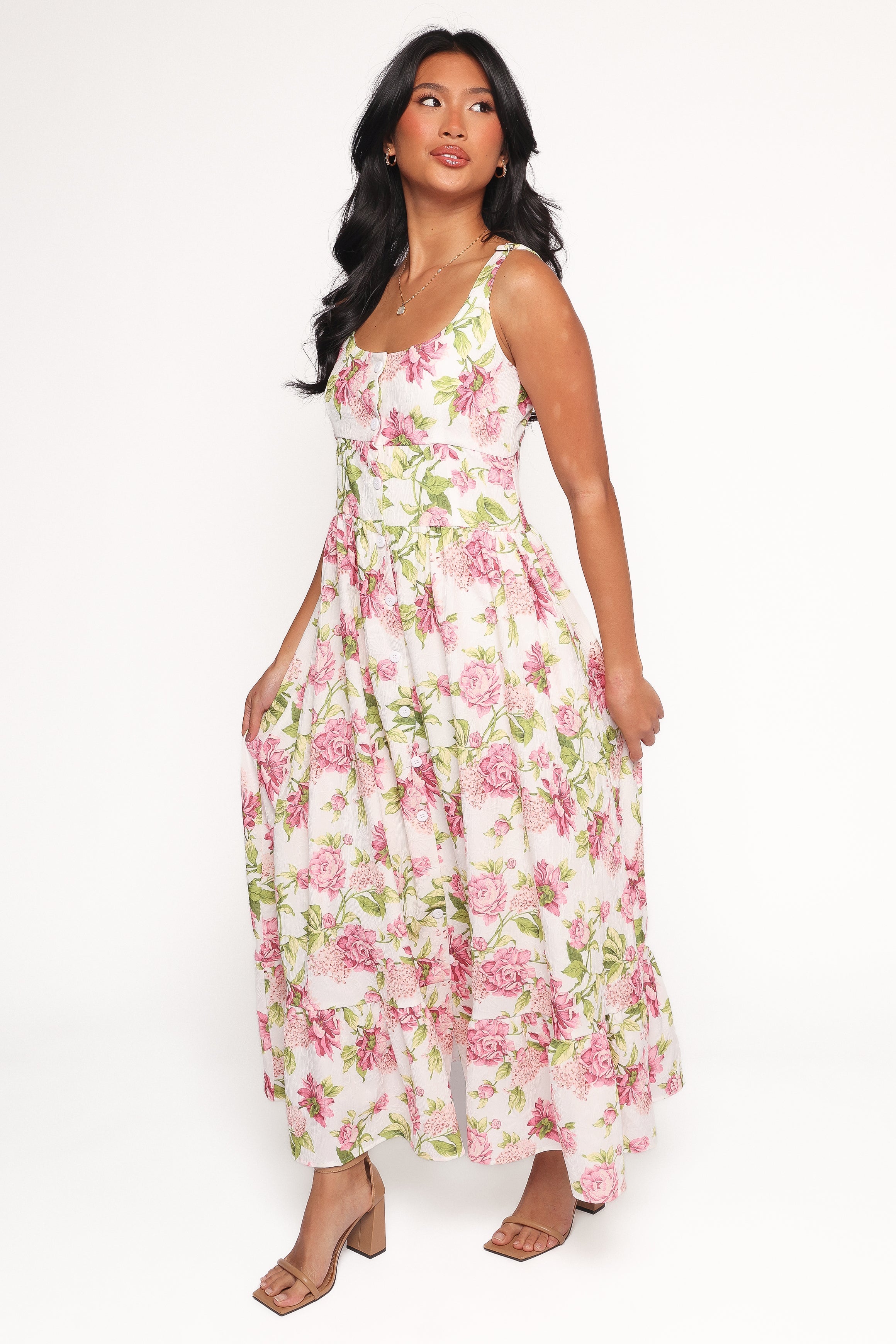 Tullia Maxi Dress - Pink Floral