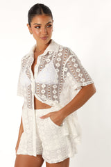 Eden Lace Shorts - White