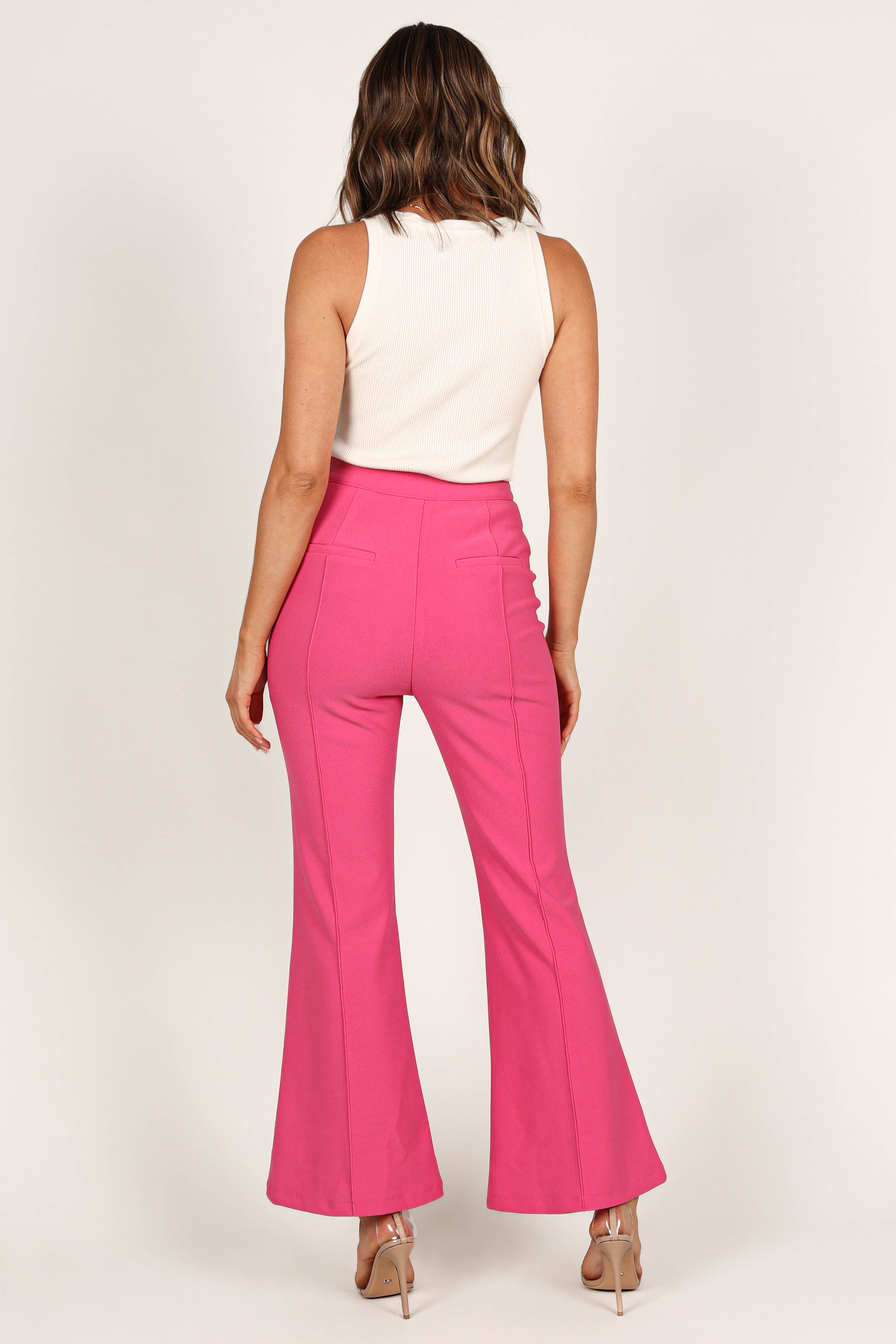 Rutherford Flared Ponte Pant - Fuchsia